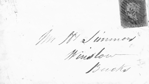 Envelope with penny red stamp